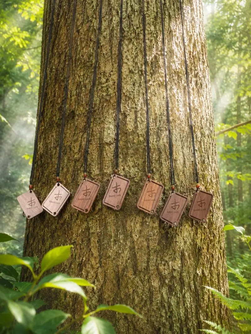 Luckytata Tilted Rectangle Necklace