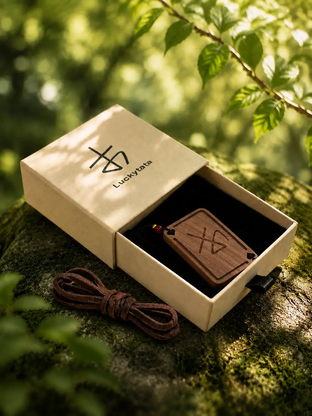 Luckytata Tilted Rectangle Necklace