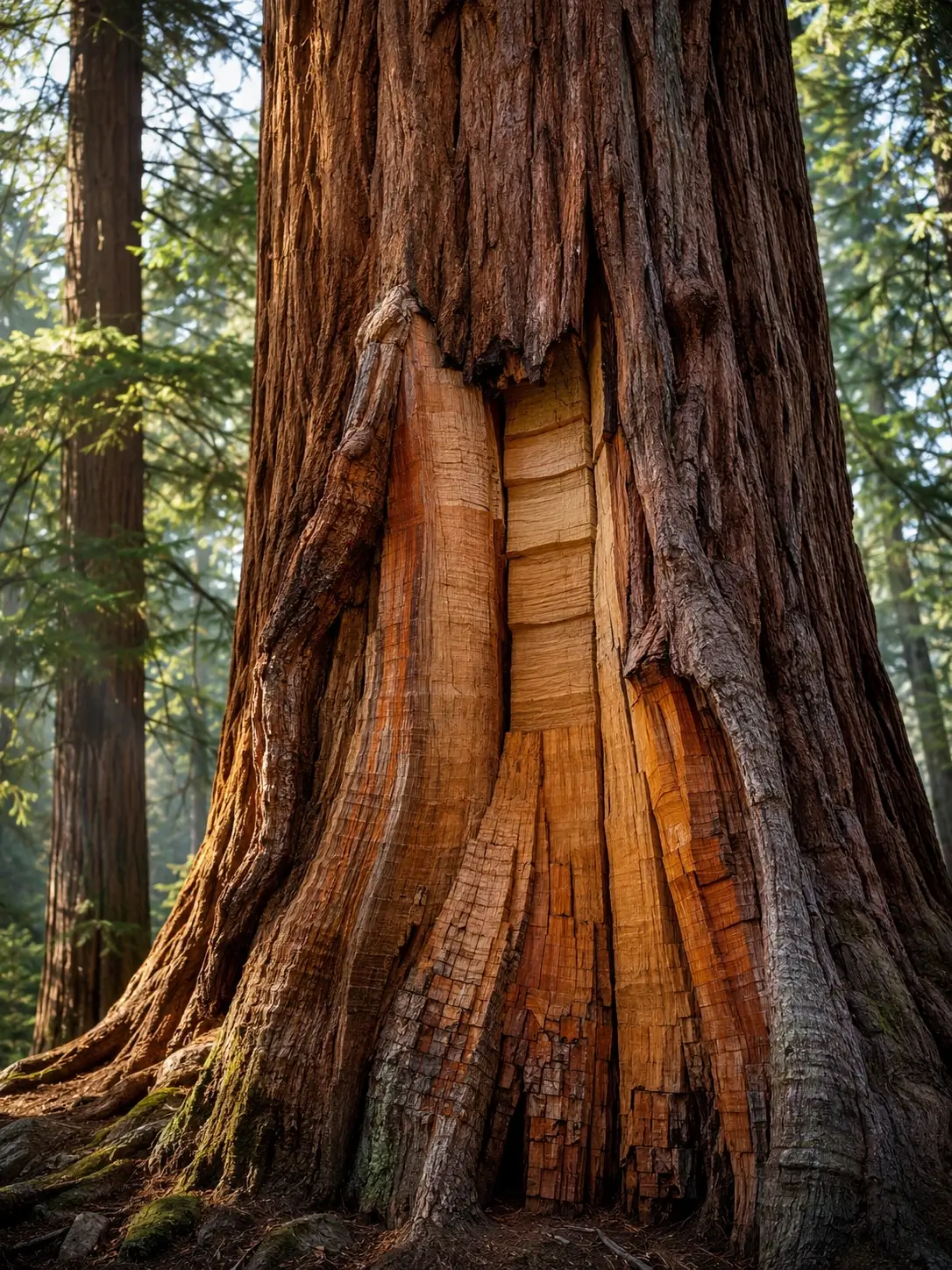 How Do Trees Grow with 98% Dead Matter?
