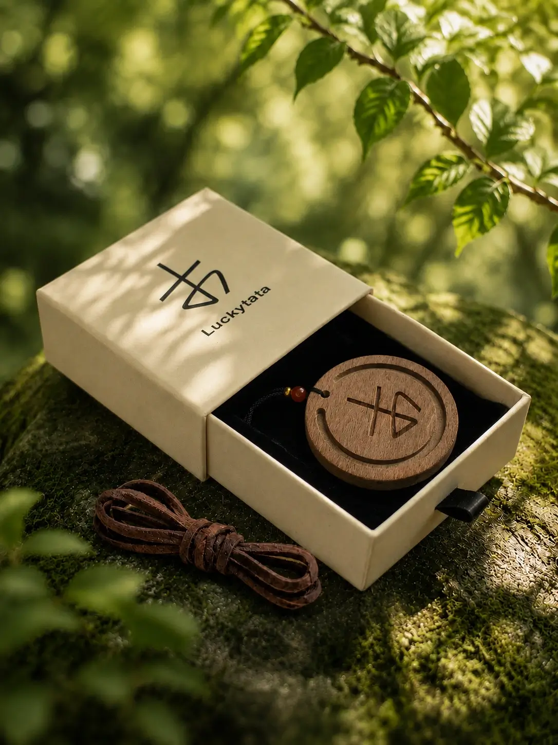 Luckytata Grooved Circle Pendant